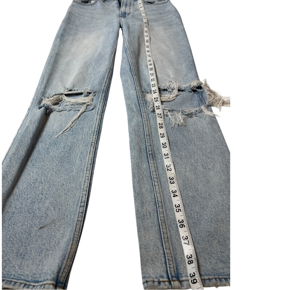 Abercrombie and Fitch 90's straight high Rise Jeans size 26/2 Distressed Denim - Picture 12 of 13